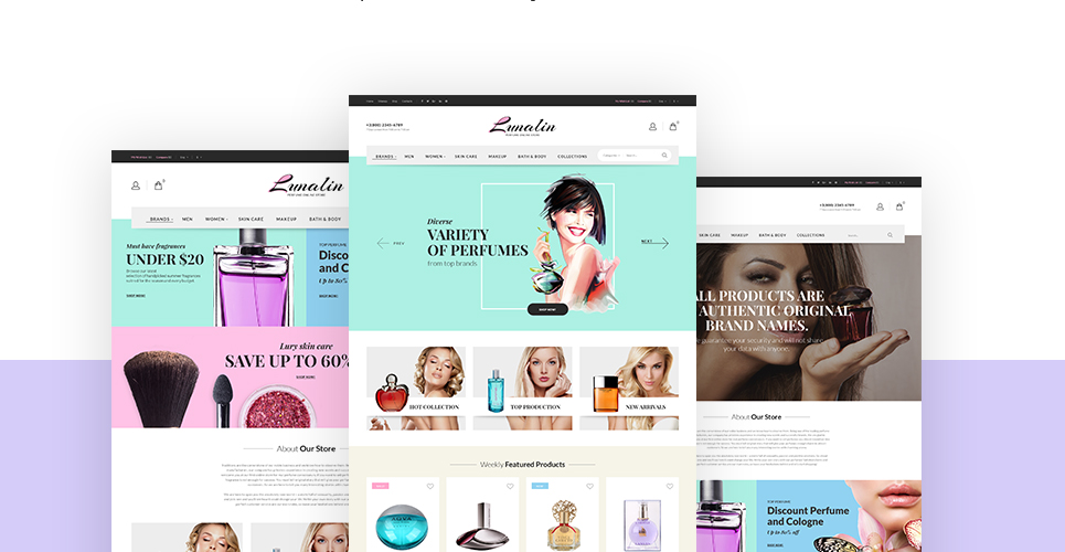 парфюмерия и одеколон магазин prestashop тема