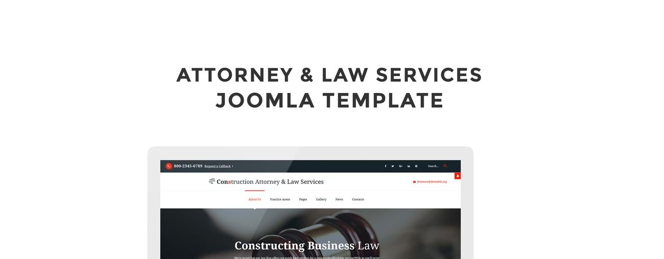 адвокатские и юридические услуги шаблон joomla