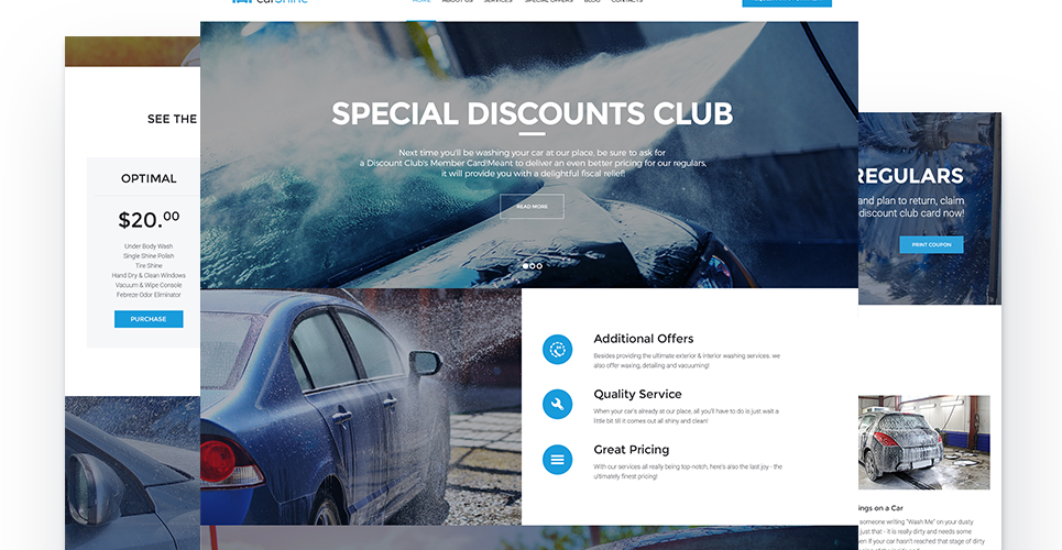 автомойка wordpress тема