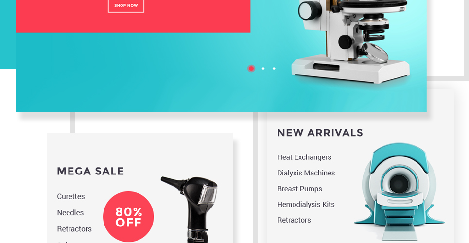 медицинское оборудование woocommerce тема