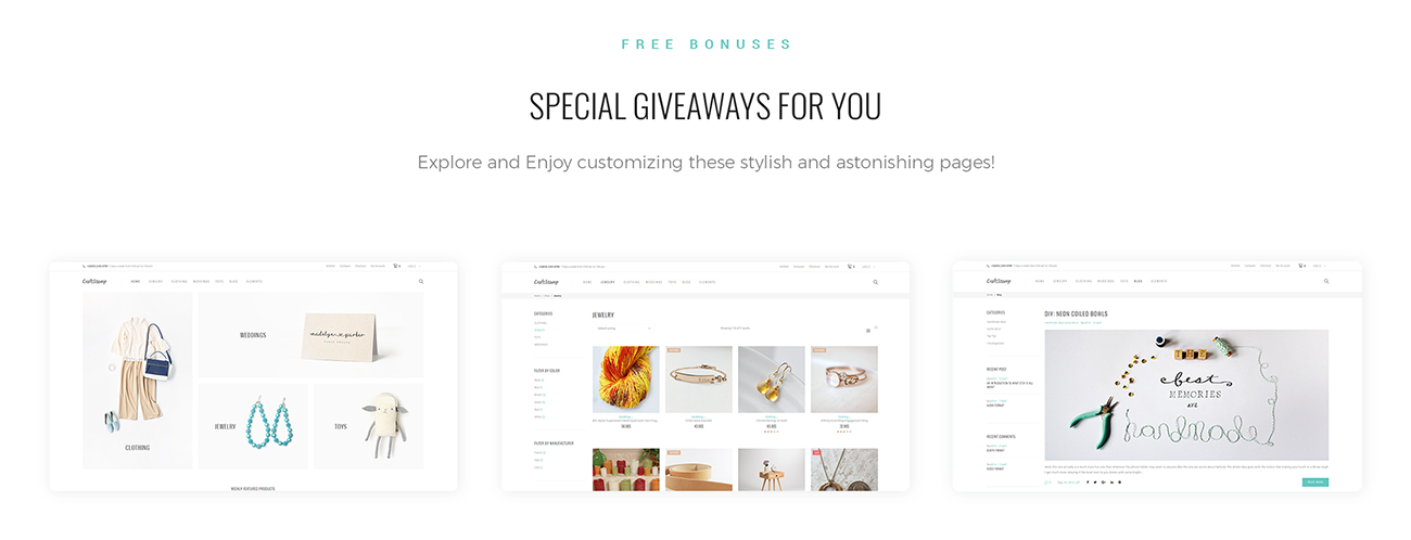 handmade art store elementor woocommerce theme