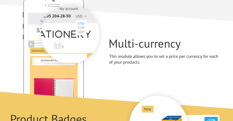 канцелярский магазин отзывчивая тема shopify