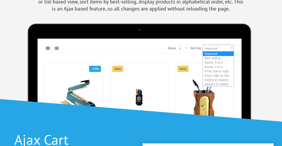 канцелярский магазин отзывчивая тема shopify