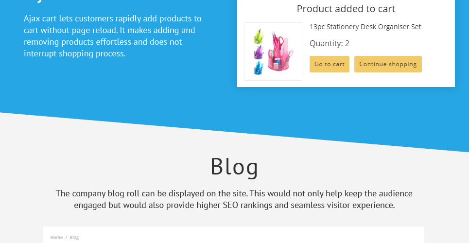 канцелярский магазин отзывчивая тема shopify