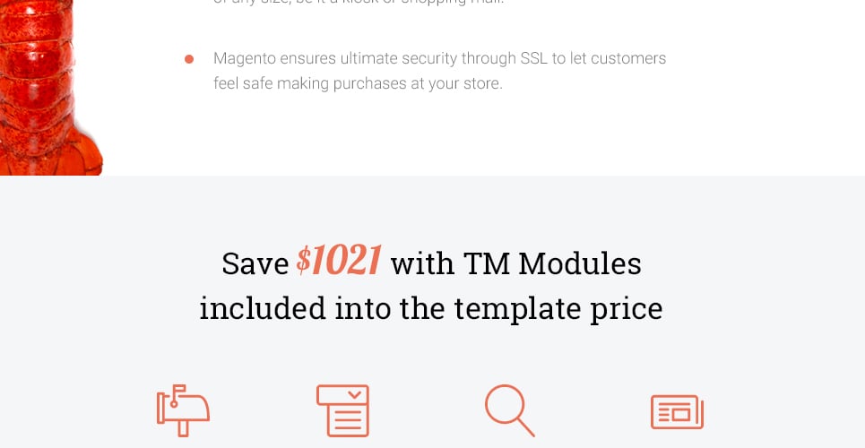 морепродукты деликатесы magento тема