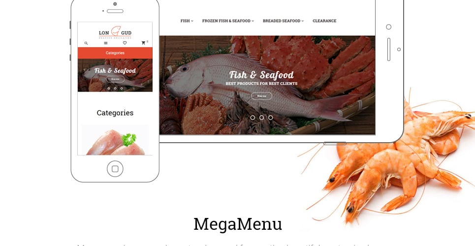 морепродукты деликатесы magento тема