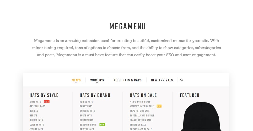 шапки и кепки интернет-магазин magento theme