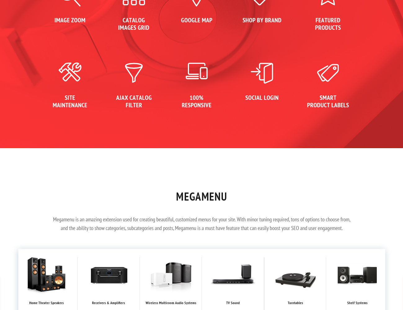 аудио магазин magento тема