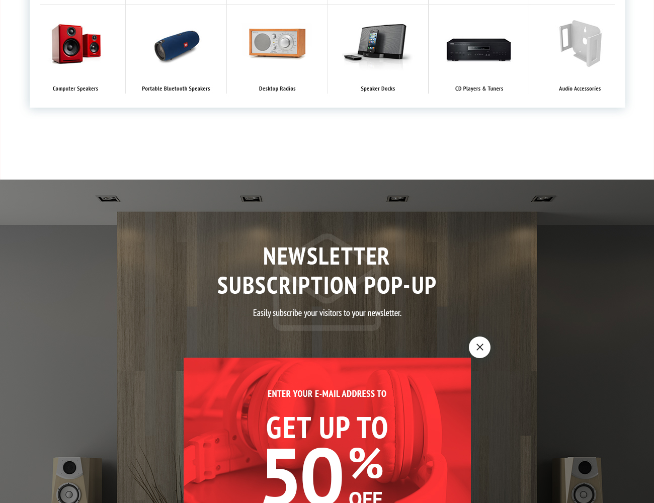 аудио магазин magento тема