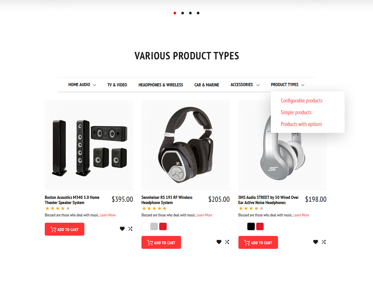 аудио магазин magento тема