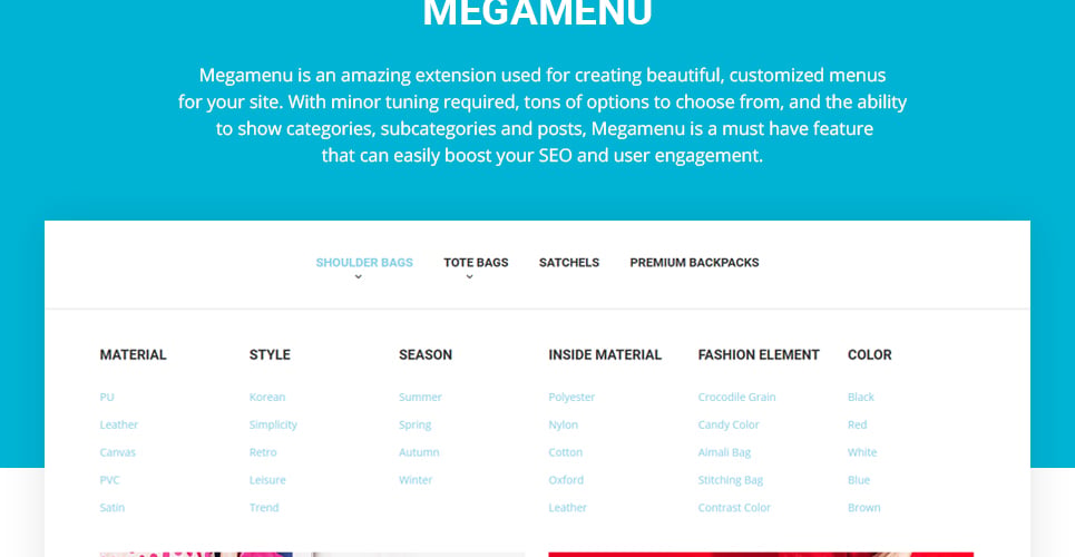 мода и сумки magento 2 тема magento тема