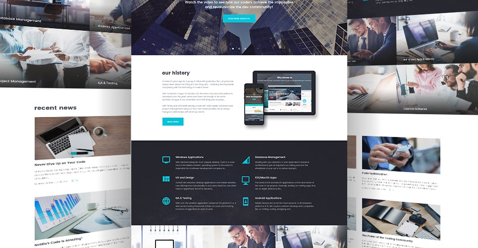 разработка программного обеспечения и приложений wordpress тема