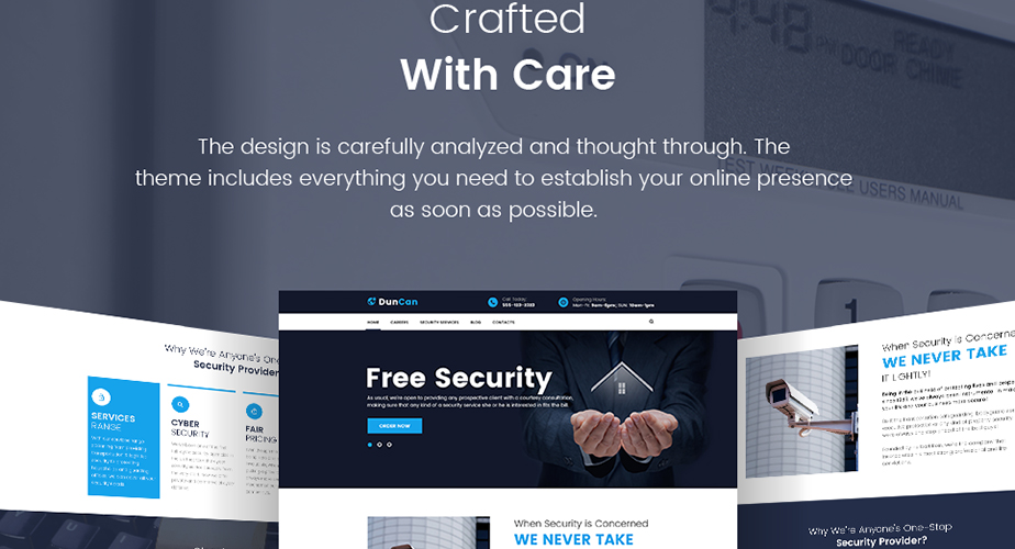 системы безопасности и услуги телохранителя wordpress тема