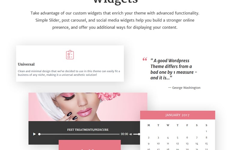 beauty &amp; spa salon отзывчивая тема wordpress