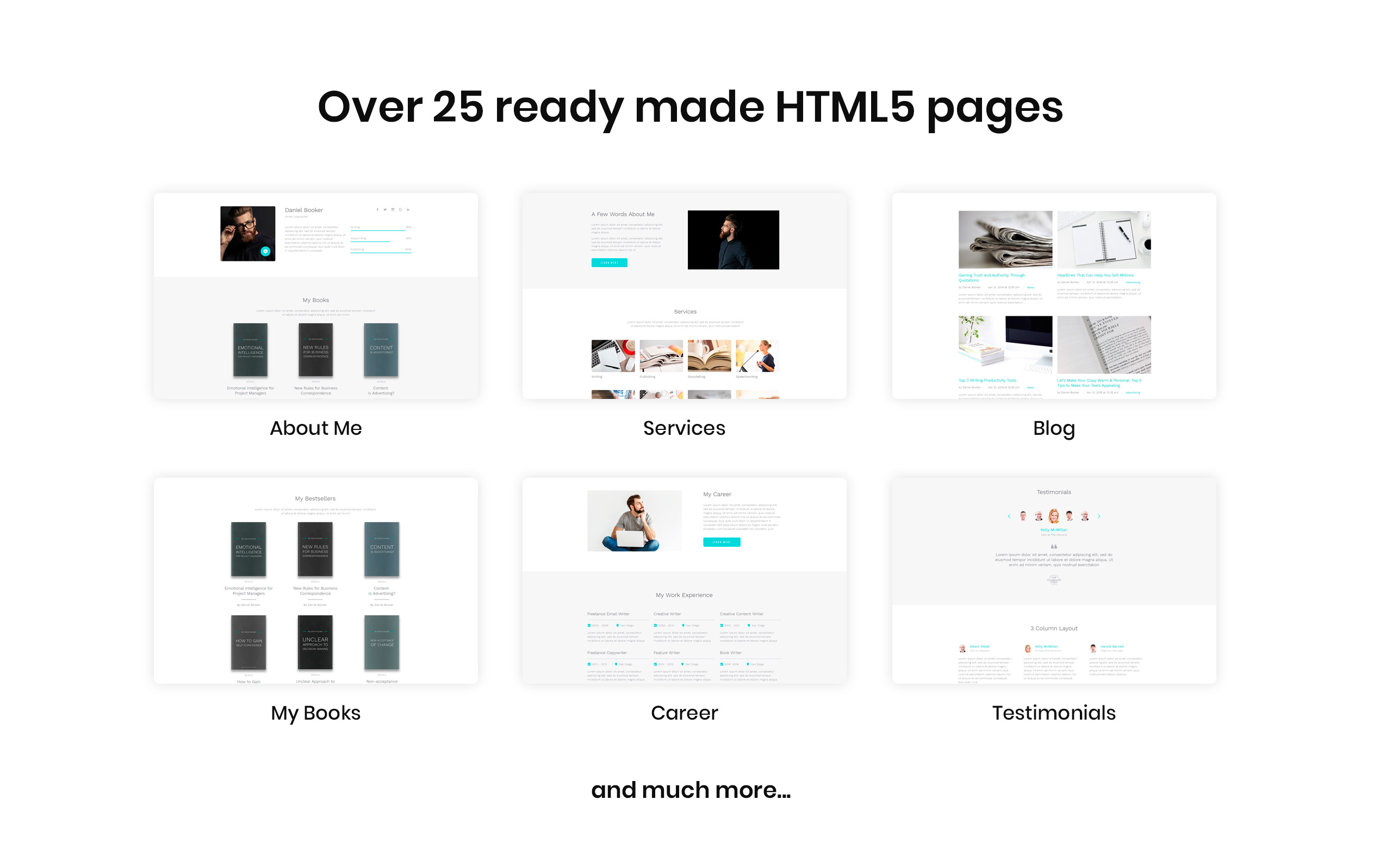 элегантная персональная страница многостраничный html шаблон сайта