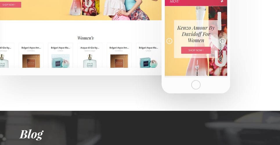 парфюмерный магазин prestashop тема