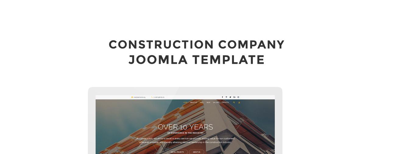 строительная компания отзывчивый шаблон joomla