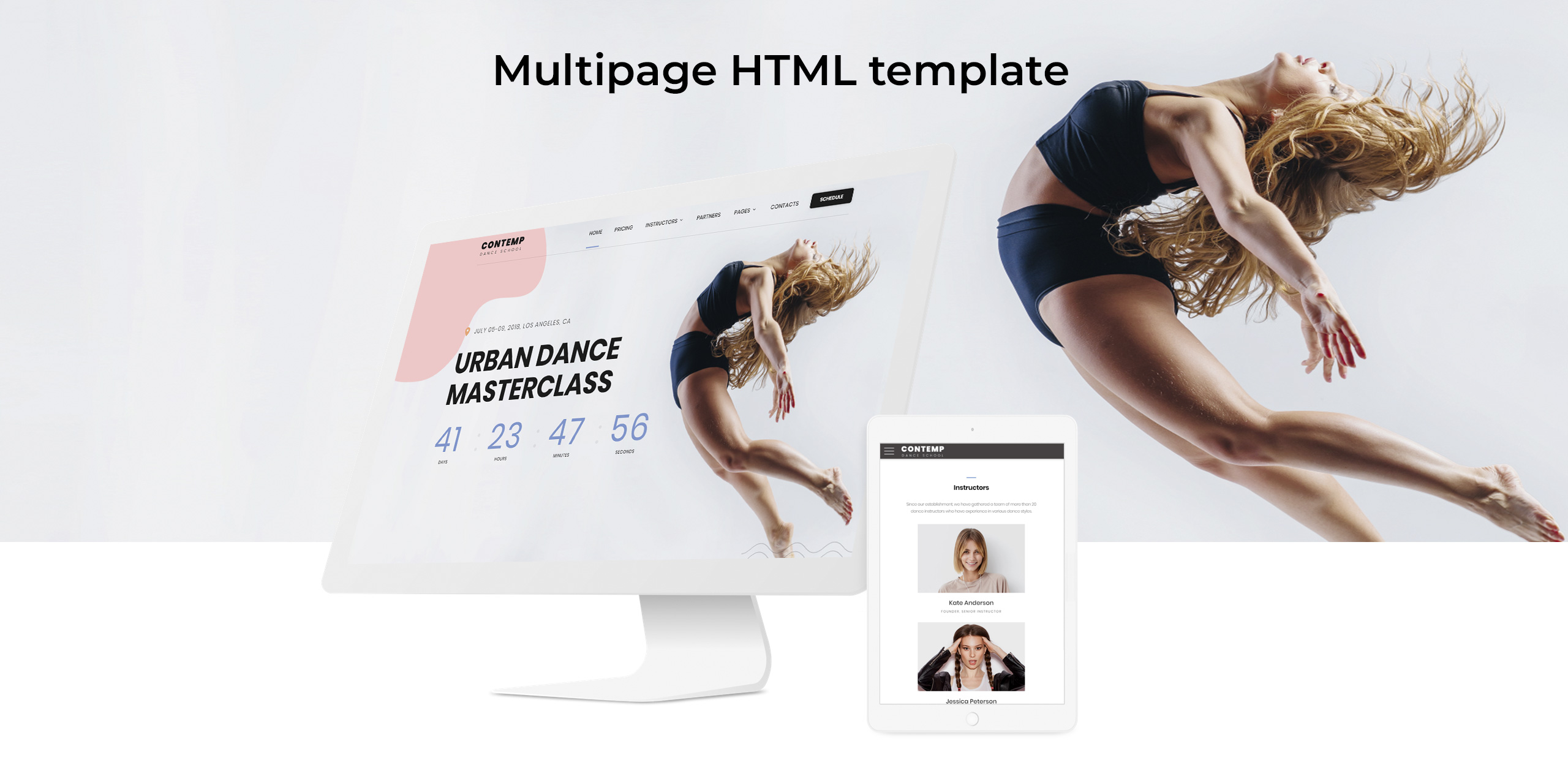 танцевальная школа многостраничный творческий bootstrap html шаблон сайта