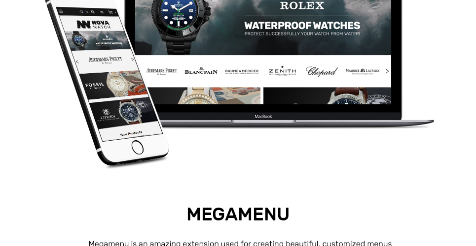 магазин часов отзывчивая тема magento