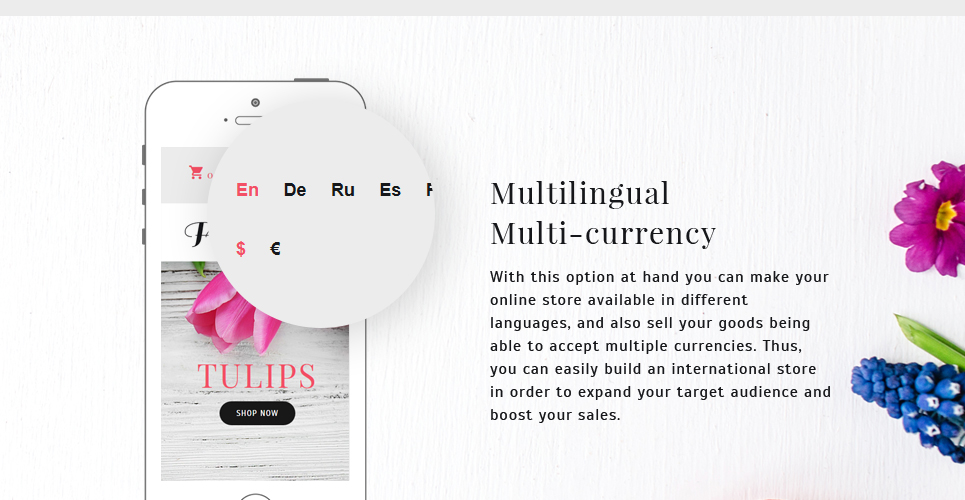 букеты и цветочная композиция prestashop тема