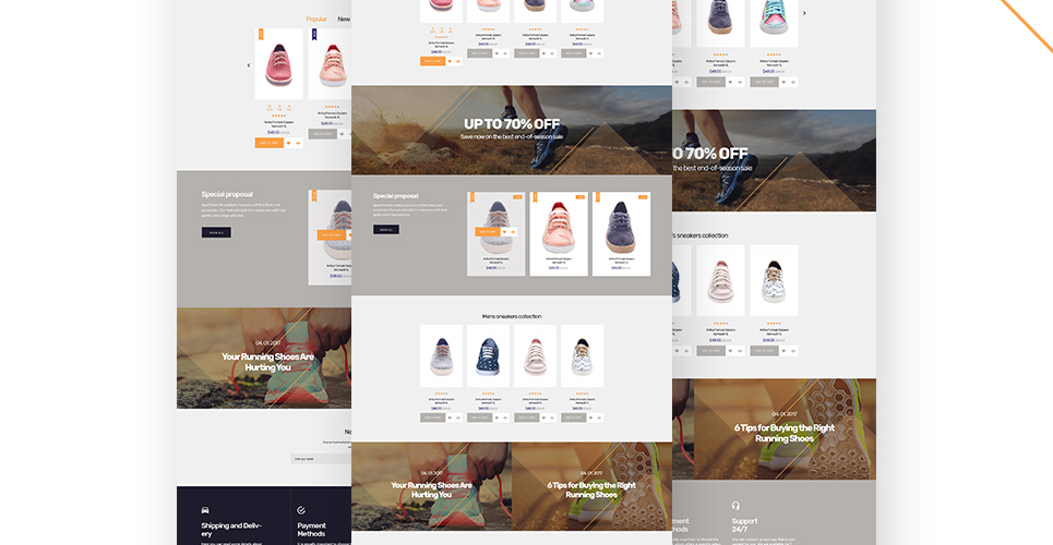 кроссовки магазин prestashop тема