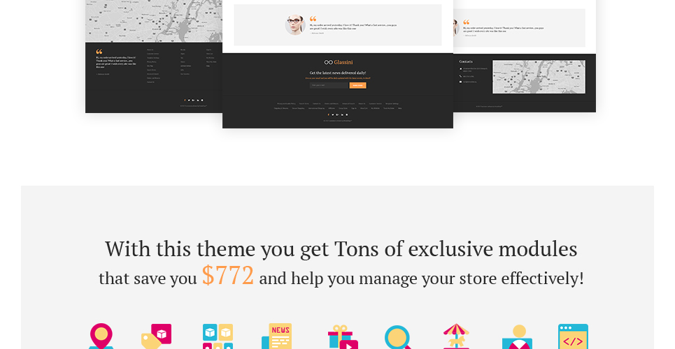 отзывчивая тема магазина очков prestashop