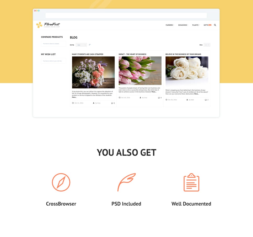 цветочный магазин отзывчивая тема magento