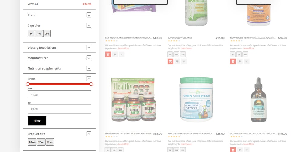 магазин спортивного питания отзывчивая тема magento