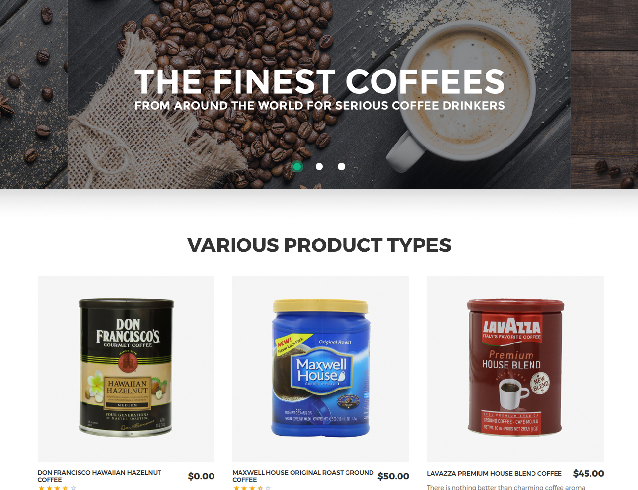 кофейня magento тема
