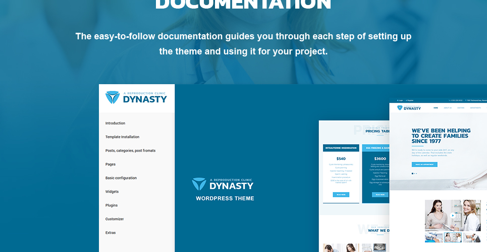 репродуктивная клиника отзывчивая тема wordpress