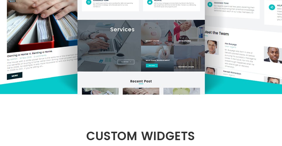 кредиты и ипотека бизнес тема wordpress