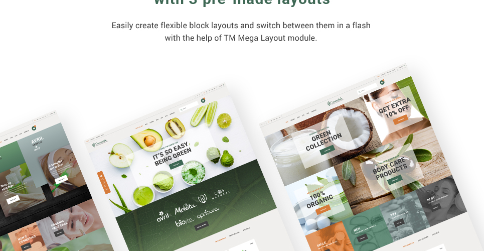 магазин органической косметики prestashop theme