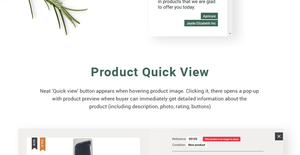 магазин органической косметики prestashop theme