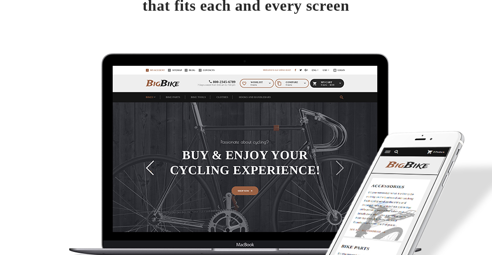 bike shop отзывчивая тема prestashop