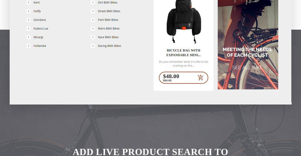 bike shop отзывчивая тема prestashop