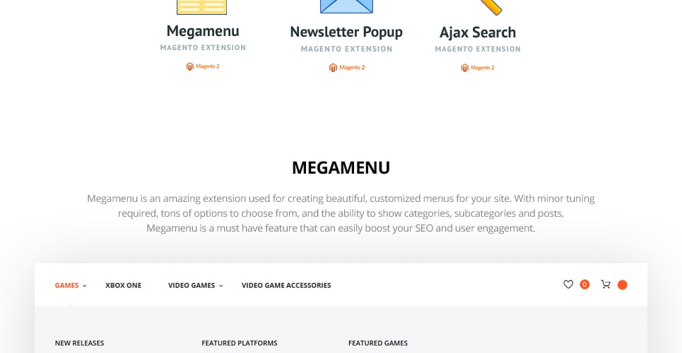 магазин видеоигр отзывчивая тема magento