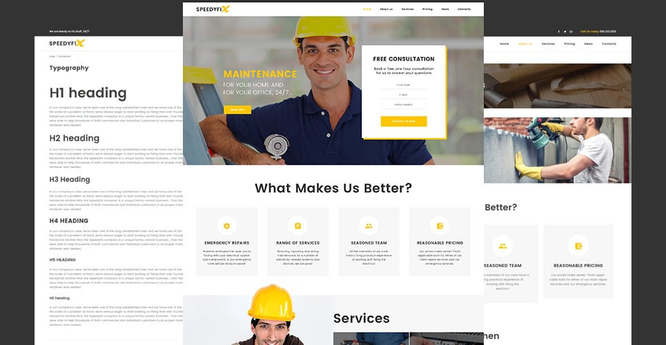 handyman services wordpress тема