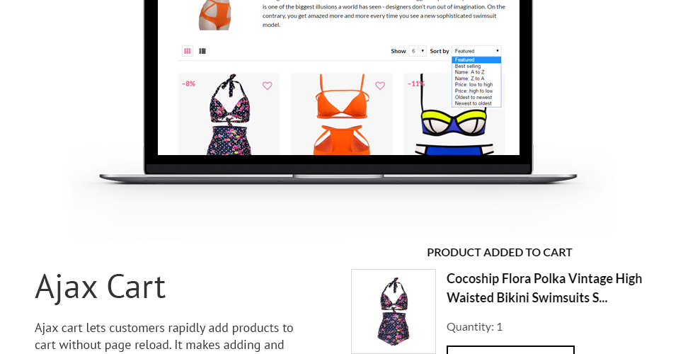купальники отзывчивая тема shopify