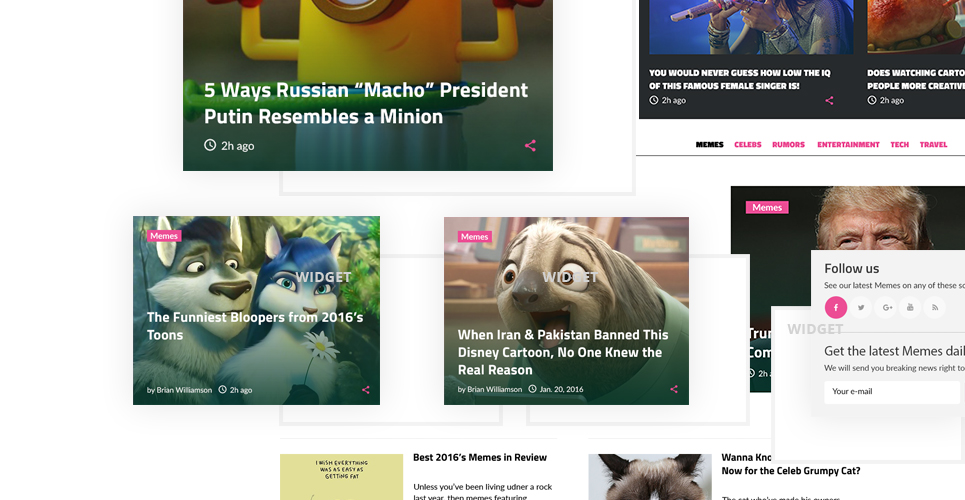 новости журнал отзывчивая тема wordpress