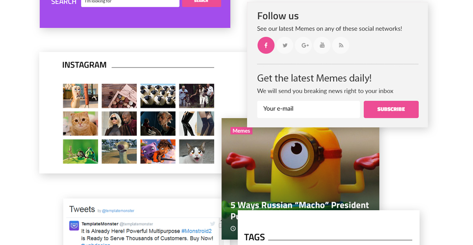новости журнал отзывчивая тема wordpress