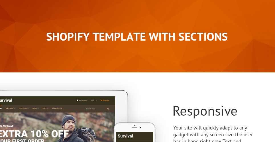 туристическое снаряжение shopify тема
