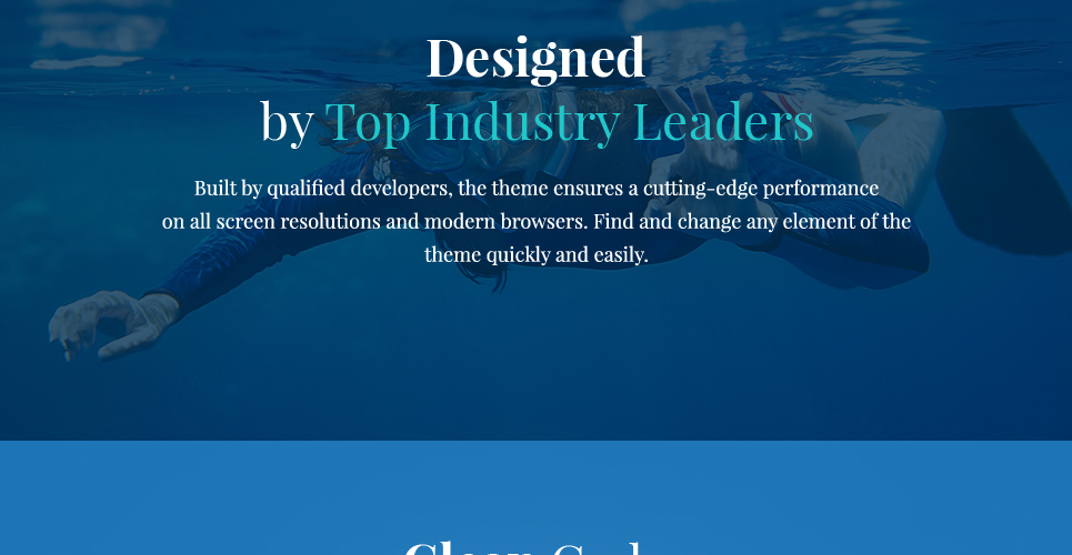 scuba diving club отзывчивая тема wordpress