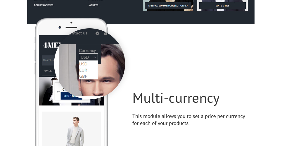 мужская мода shopify тема