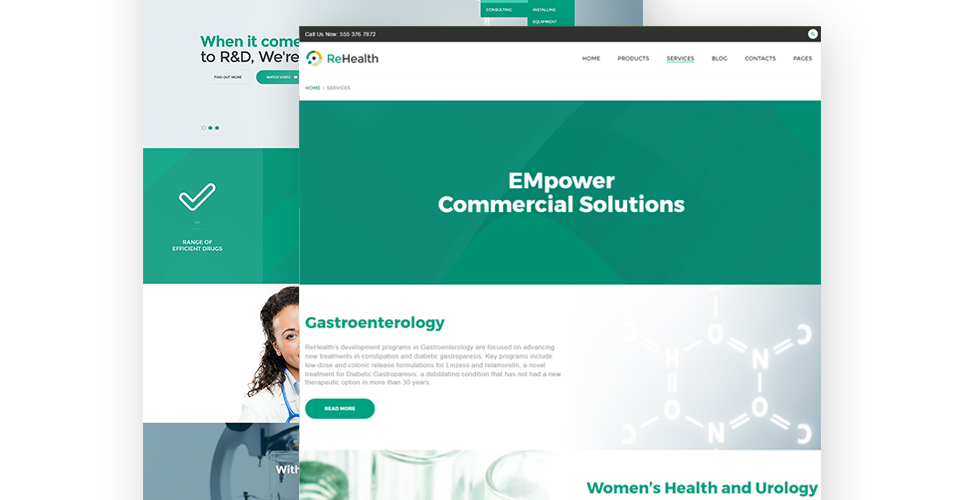 medical & drug store wordpress тема