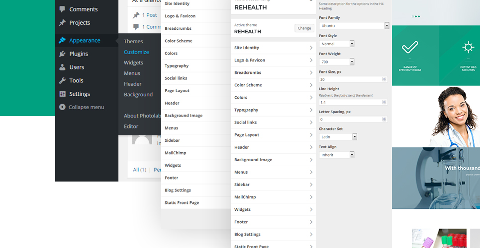 medical & drug store wordpress тема