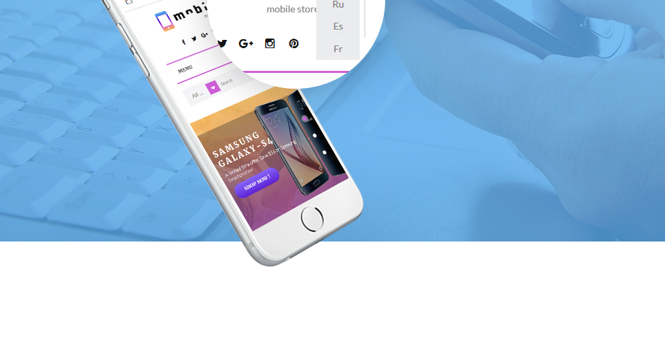 мобильные телефоны и аксессуары prestashop тема