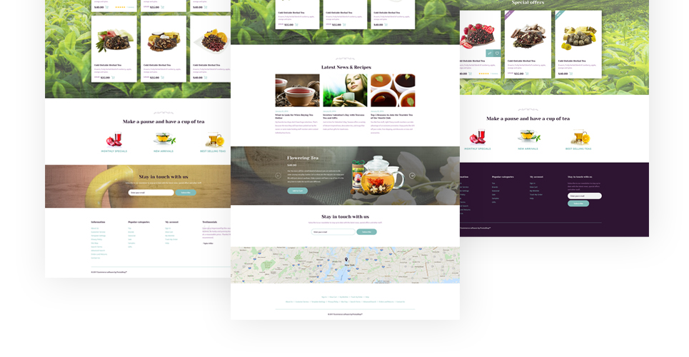 травяной и пряный чай отзывчивая тема prestashop
