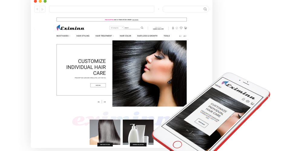 eximinn отзывчивая тема prestashop