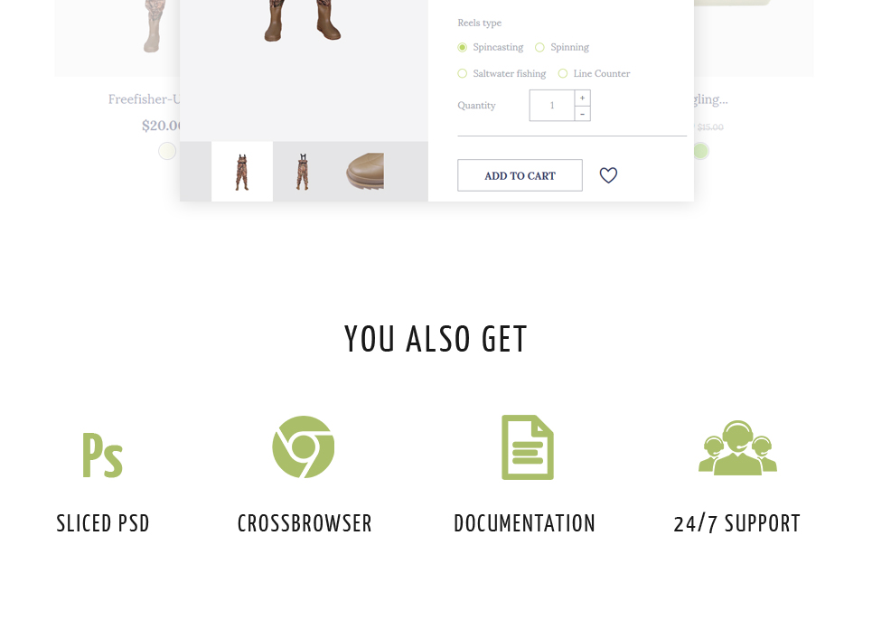 рыболовное снаряжение prestashop тема