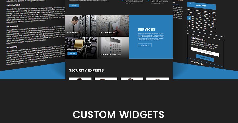 Агентство безопасности отзывчивая тема wordpress